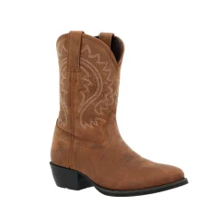 Lil' Durango Embroidered Round Toe Pull On Cowboy Boots (Toddler)