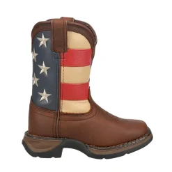 Lil' Rebel Patriotic Flag Cowboy Square Toe Boots (Toddler-Big Kid)