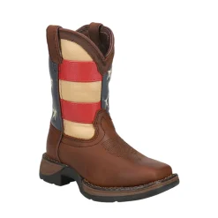 Lil' Rebel Patriotic Flag Cowboy Square Toe Boots (Toddler-Big Kid)