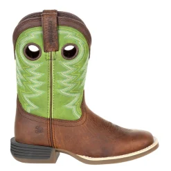 Lil' Rebel Pro Lime Square Toe Cowboy Boots (Big Kid)