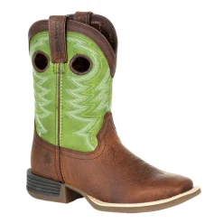 Lil' Rebel Pro Lime Square Toe Cowboy Boots (Big Kid)