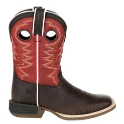 Lil' Rebel Pro Red Square Toe Cowboy Boots (Big Kid)