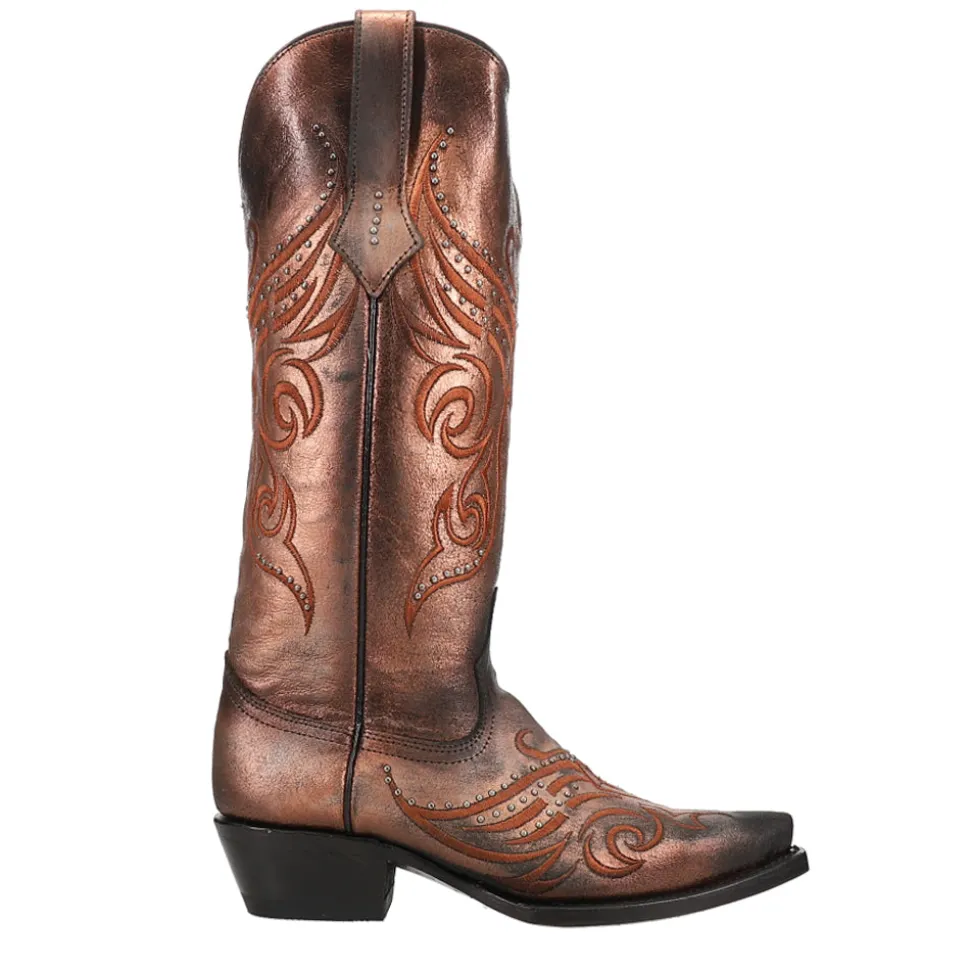Masquerade Metallic Studded Snip Toe Cowboy Boots