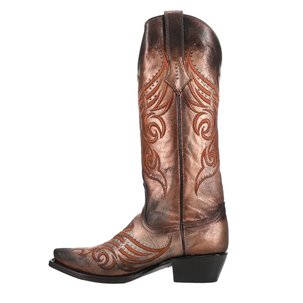 Masquerade Metallic Studded Snip Toe Cowboy Boots