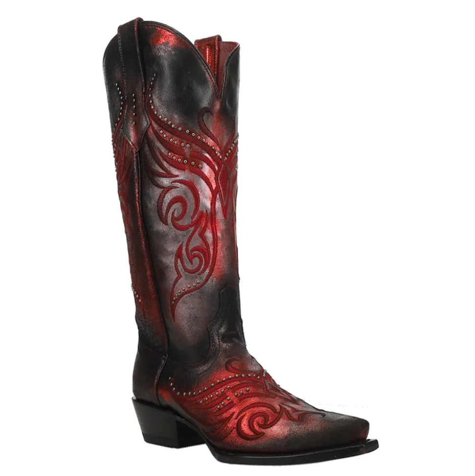 Masquerade Metallic Studded Snip Toe Cowboy Boots