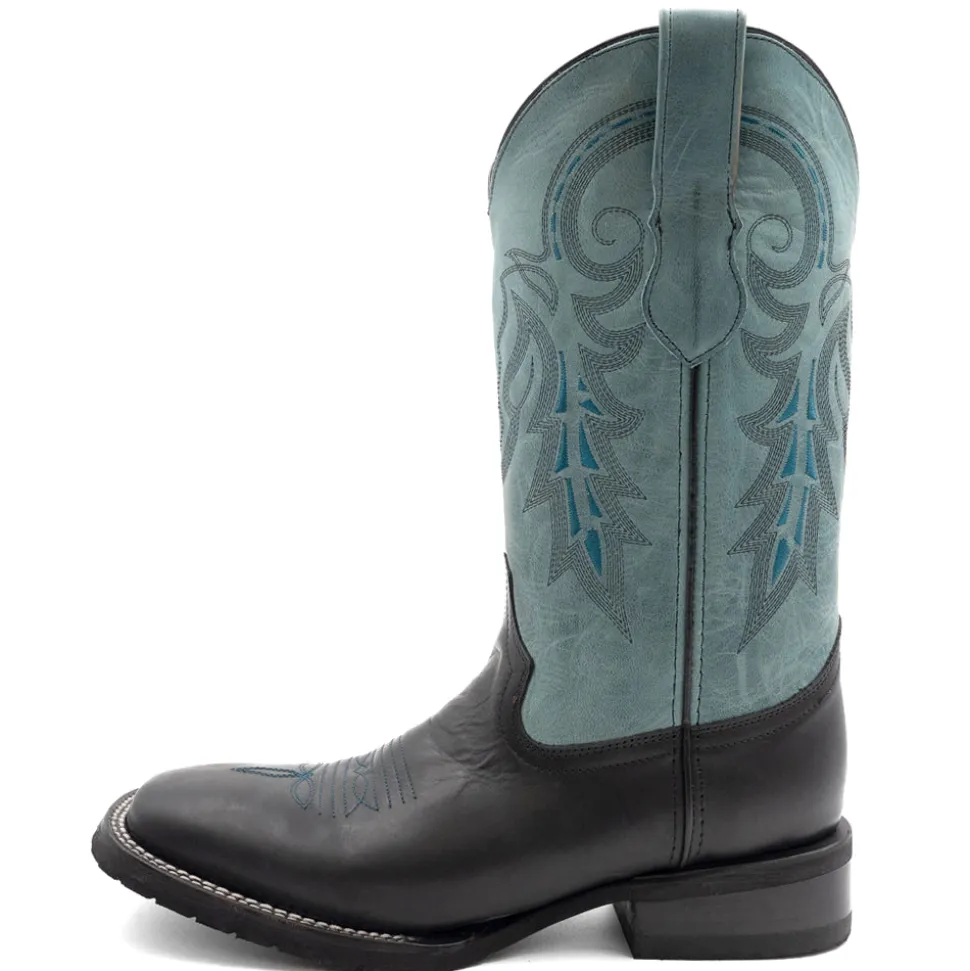 Maverick Embroidered Square Toe Cowboy Boots
