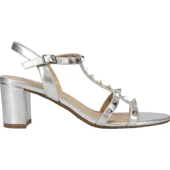 Midge Metallic Studded Strappy Sandals