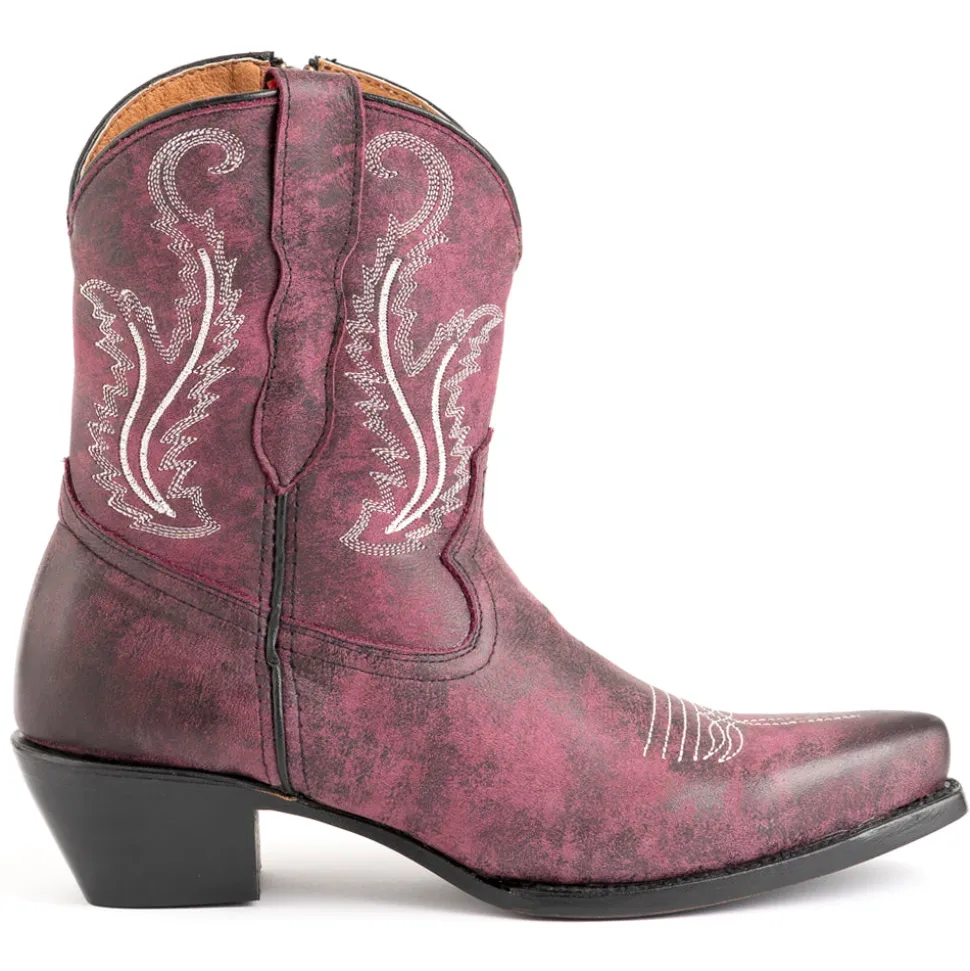 Molly Embroidered Snip Toe Zippered Cowboy Booties