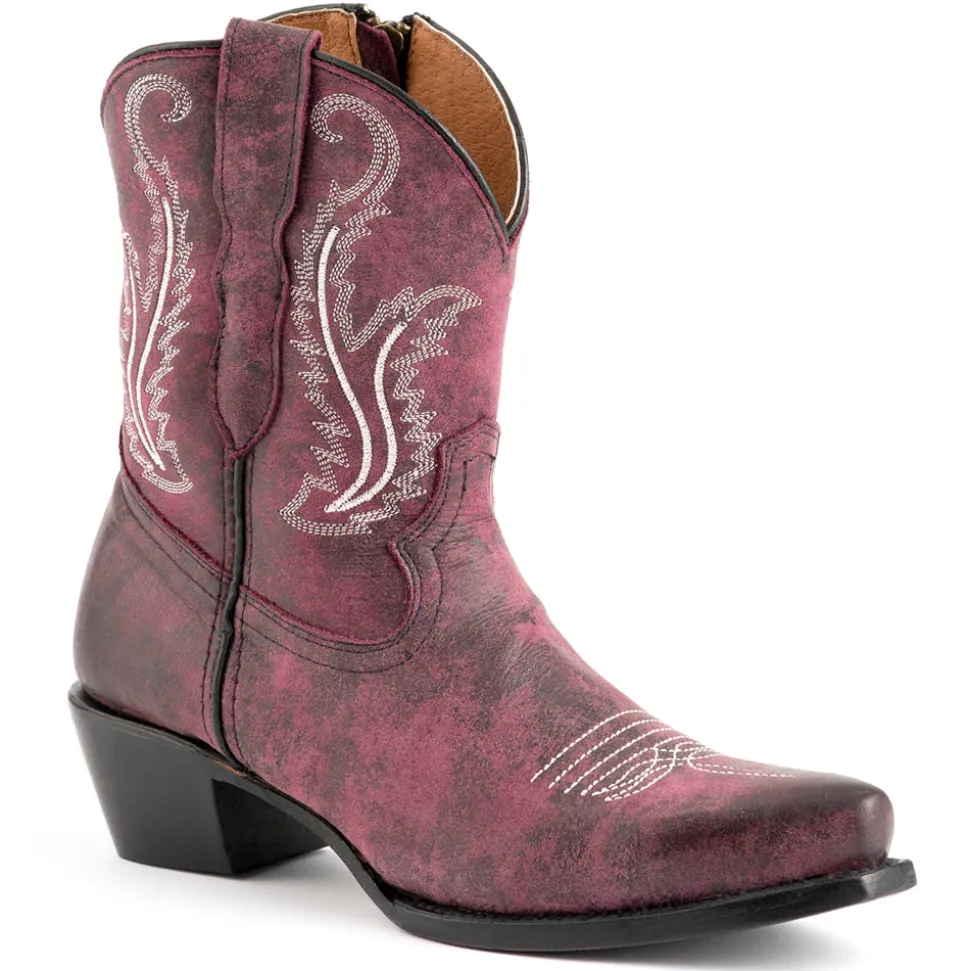Molly Embroidered Snip Toe Zippered Cowboy Booties