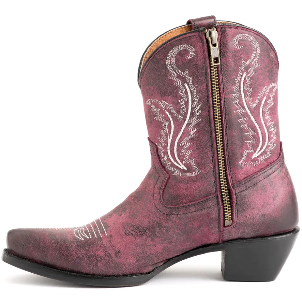 Molly Embroidered Snip Toe Zippered Cowboy Booties