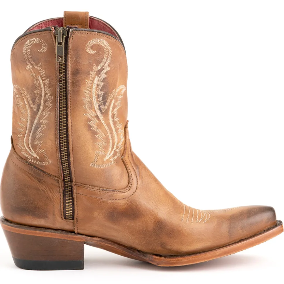 Molly Embroidered Snip Toe Zippered Cowboy Booties