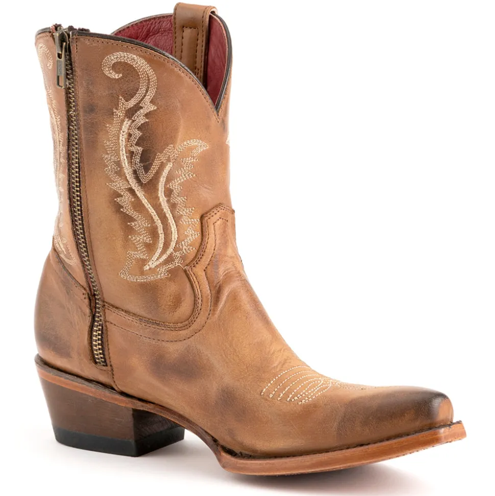 Molly Embroidered Snip Toe Zippered Cowboy Booties