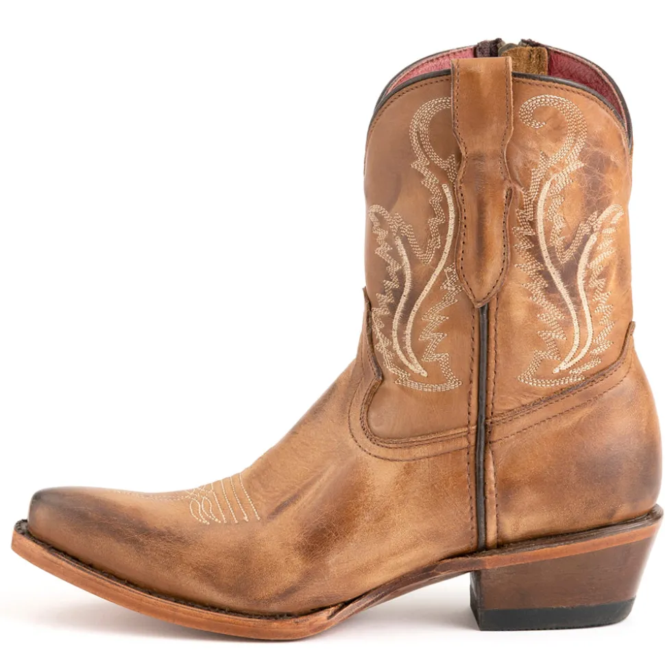 Molly Embroidered Snip Toe Zippered Cowboy Booties