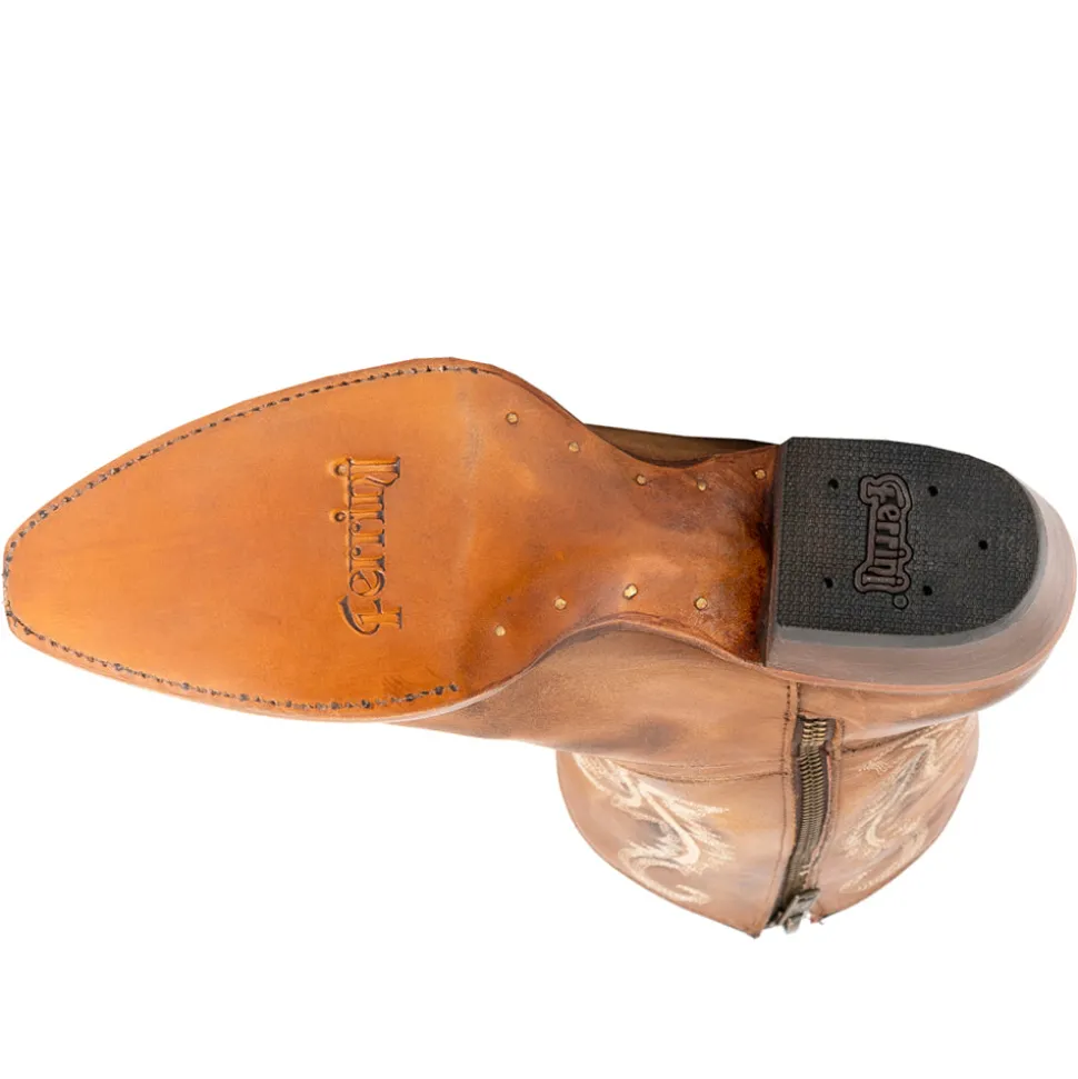 Molly Embroidered Snip Toe Zippered Cowboy Booties