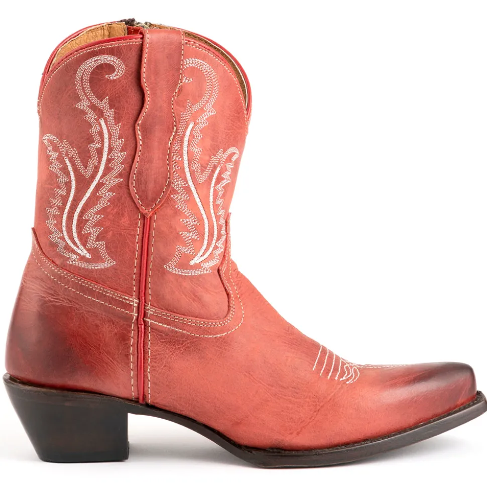 Molly Embroidered Snip Toe Zippered Cowboy Booties