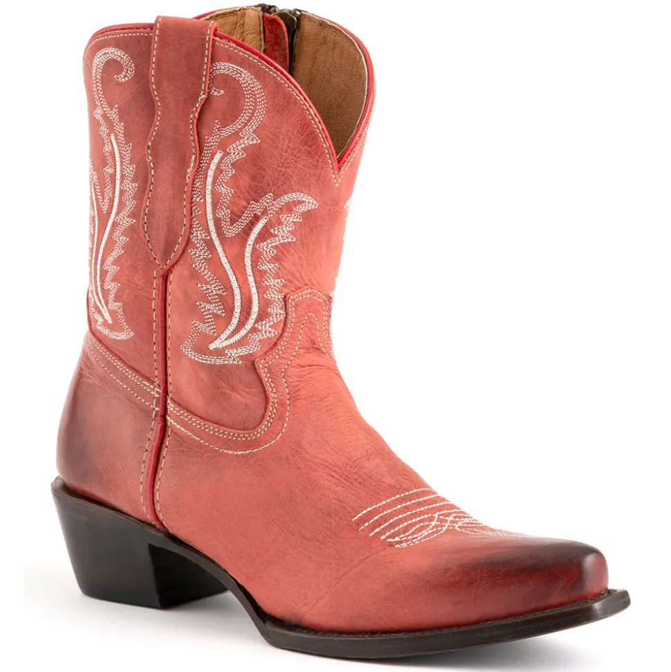 Molly Embroidered Snip Toe Zippered Cowboy Booties