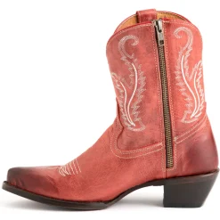Molly Embroidered Snip Toe Zippered Cowboy Booties