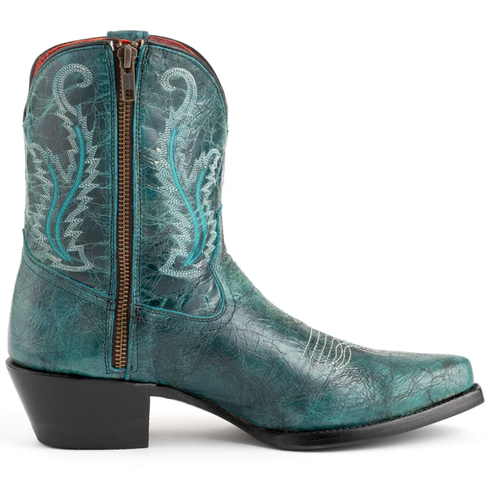 Molly Embroidered Snip Toe Zippered Cowboy Booties