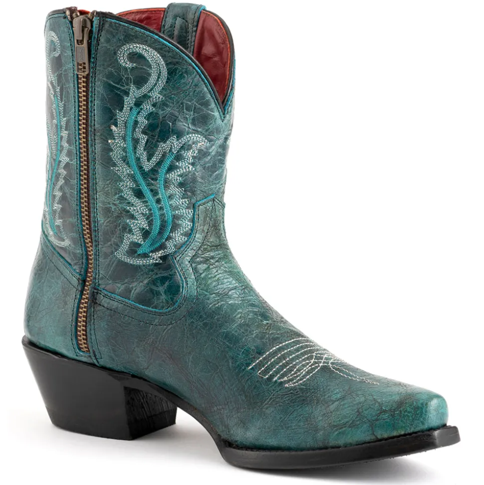 Molly Embroidered Snip Toe Zippered Cowboy Booties