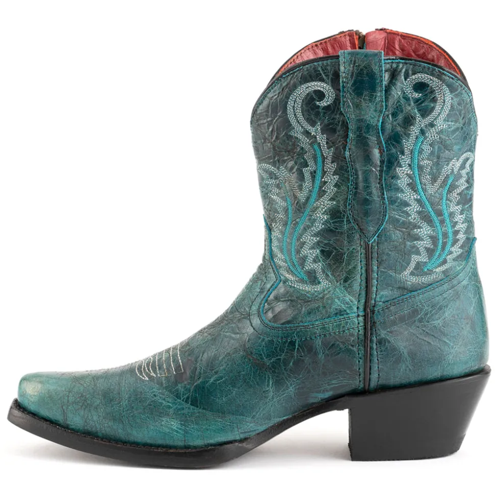 Molly Embroidered Snip Toe Zippered Cowboy Booties