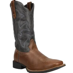 Monterey Embroidered Square Toe Pull On Cowboy Boots