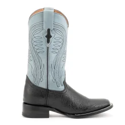 Morgan Smooth Ostrich Square Toe Cowboy Boots