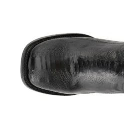 Nash Ostrich Embroidered Square Toe Pull On Cowboy Boots