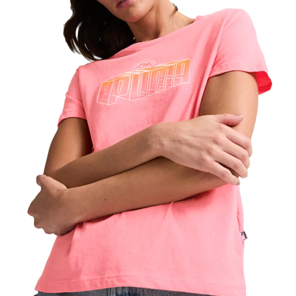 Novelty Fade Out Graphic Crew Neck Short Sleeve T-Shirt