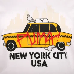 NYC Cartoon Cab Graphic Crew Neck Short Sleeve T-Shirt