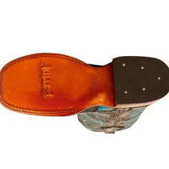 Patchwork Embroidered Square Toe Cowboy Boots