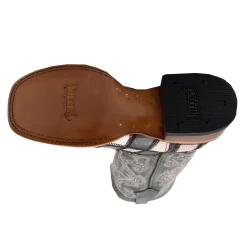 Patchwork Square Toe Pull On Cowboy Boots