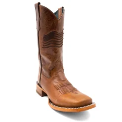 Patriot Embroidered Square Toe Cowboy Boots