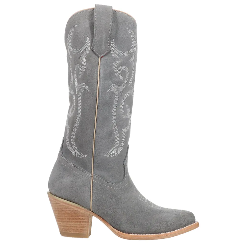 Quinn Embroidered Snip Toe Pull On Cowboy Boots