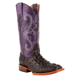 Rancher Caiman Print Square Toe Cowboy Boots