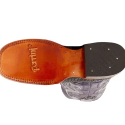 Rancher Caiman Print Square Toe Cowboy Boots