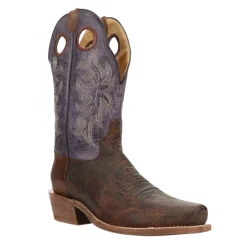Ride 'Em Embroidered Square Toe Pull On Cowboy Boots