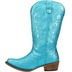 Riley Embroidered Metallic Snip Toe Cowboy Boots