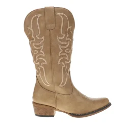 Riley Embroidered Snip Toe Pull On Cowboy Boots