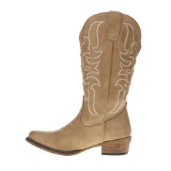 Riley Embroidered Snip Toe Pull On Cowboy Boots