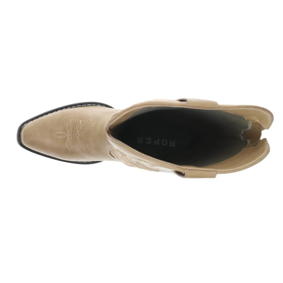 Riley Embroidered Snip Toe Pull On Cowboy Boots