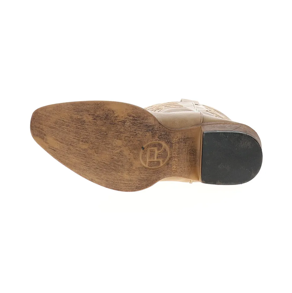 Riley Embroidered Snip Toe Pull On Cowboy Boots