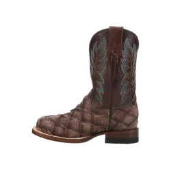 River Pirarucu Print Square Toe Cowboy Boots (Little Kid)