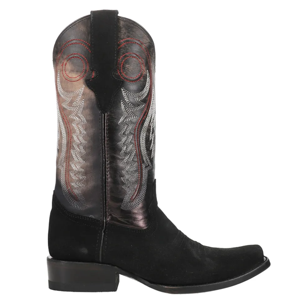 Roughrider Embroidered Narrow Square Toe Cowboy Boots