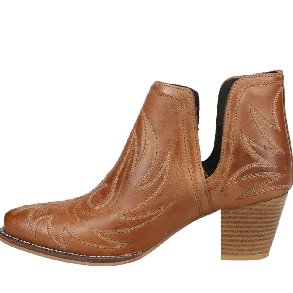 Rowdy Embroidery Pointed Toe Cowboy Booties