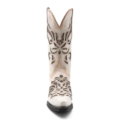 Sasha Glitter Inlay Snip Toe Pull On Cowboy Boots