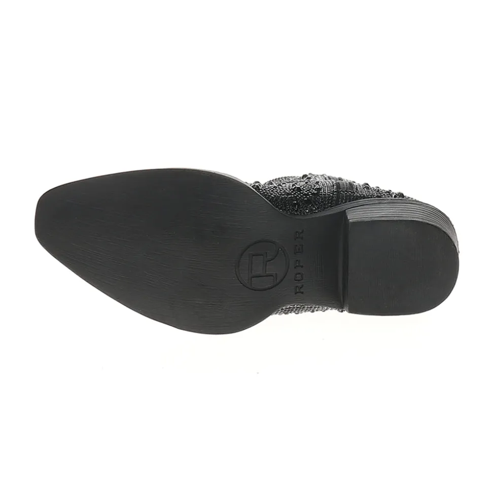 Shay Jewells Rhinestone Snip Toe Pull On Cowboy Booties