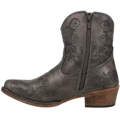 Short Stuff Embroidery Round Toe Roper Booties