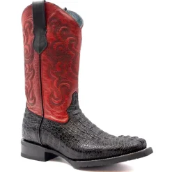 Stampede Croco Print Square Toe Cowboy Boots
