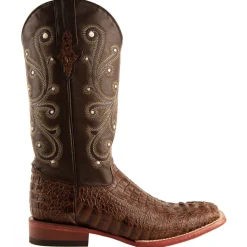 Stampede Croco Print Square Toe Cowboy Boots