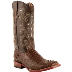 Stampede Croco Print Square Toe Cowboy Boots